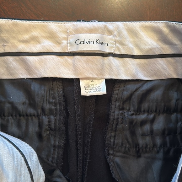 Calvin Klein Women’s straight leg stretch Trouser Black Pants Size 4 - Picture 5 of 17